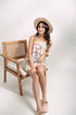 EMGEE by Get Spotted: Shona Mini Dress in Pamana Postmark Fabric